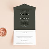 "Perfect Pair" - Savvy Wedding Invitations in Olive by Stacey Meacham - Open