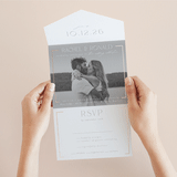 "Bellino" - Savvy Wedding Invitations in Snow by AK Graphics - Foil Interior