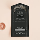 "Fringe" - Savvy Wedding Invitations in Midnight by Leah Bisch - Open