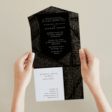 "hand drawn frame" - Savvy Wedding Invitations in Onyx by Phrosné Barwood - Foil Interior