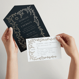 "Beautiful Chuppah" - Savvy Wedding Invitations in Midnight by Ana de Sousa - Animated View