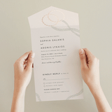 "Stefana" - Savvy Wedding Invitations in Linen by Maria Hilas-Louie - Foil Interior