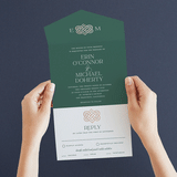 "Celtic Love Knot" - Savvy Wedding Invitations in Clover by Kerry Doyle - Foil Interior