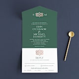 "Celtic Love Knot" - Savvy Wedding Invitations in Clover by Kerry Doyle - Open