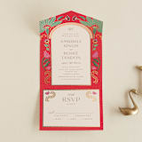 "Indian garden" - Savvy Wedding Invitations in Sindoor by Creo Study - Open