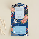 "kimono" - Savvy Wedding Invitations in Ocean by Elly - Open