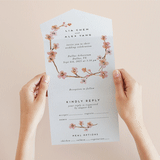 "Love Blossom" - Savvy Wedding Invitations in Blush by Petra Kern - Foil Interior
