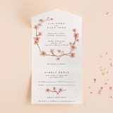"Love Blossom" - Savvy Wedding Invitations in Blush by Petra Kern - Open