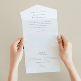 "waves" - Savvy Wedding Invitations in Aqua by Jessie Steury - Foil Interior