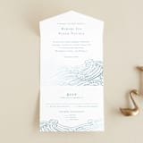 "waves" - Savvy Wedding Invitations in Aqua by Jessie Steury - Open