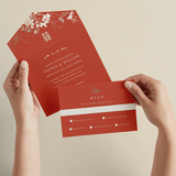 "Abstract Flora" - Savvy Wedding Invitations in Lava by Stellax Creative - Animated View