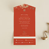 "Abstract Flora" - Savvy Wedding Invitations in Lava by Stellax Creative - Open