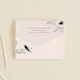 "LOVEBIRDS" - Savvy Wedding Invitations in Cream by Elly - Closed