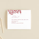 "Garden Vines" - Savvy Wedding Invitations in Ruby by Yaling Hou Suzuki - FREE Recipient Addressing