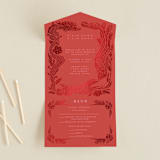 "Fiery" - Savvy Wedding Invitations in Ruby by Ghia Designs - Open