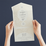 "Royalty" - Savvy Wedding Invitations in Cream by Jen Owens - Foil Interior