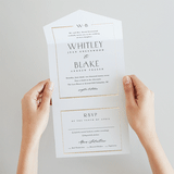 "Luster" - Savvy Wedding Invitations in Cotton by Stacey Meacham - Foil Interior