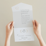 "Tradition" - Savvy Wedding Invitations in Almond by Leah Bisch - Foil Interior