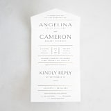 "Sophisticate" - Savvy Wedding Invitations in Silk by Kelly Schmidt - Open
