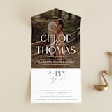 "Overlay" - Savvy Wedding Invitations in Silk by Kelly Schmidt - Open