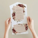 "Romantic Frame" - Savvy Wedding Invitations in Peony by Wildfield Paper Co - Foil Interior