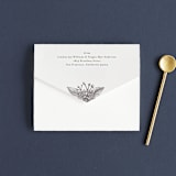 "Sketched Bouquet" - Savvy Wedding Invitations in Petal by Phrosné Barwood - Closed