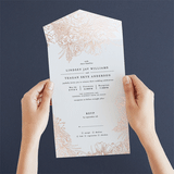 "Sketched Bouquet" - Savvy Wedding Invitations in Petal by Phrosné Barwood - Foil Interior