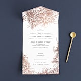 "Sketched Bouquet" - Savvy Wedding Invitations in Petal by Phrosné Barwood - Open