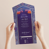 "Whole New World from Disney's Aladdin" - Savvy Wedding Invitations in Aubergine by Creo Study - Foil Interior