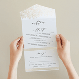 "Sparkle + Shine" - Savvy Wedding Invitations in Snow by Kristie Kern - Foil Interior