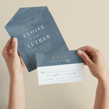 "Moody Marbling" - Savvy Wedding Invitations in Slate by Hooray Creative - Animated View