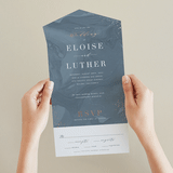 "Moody Marbling" - Savvy Wedding Invitations in Slate by Hooray Creative - Foil Interior