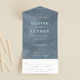 "Moody Marbling" - Savvy Wedding Invitations in Slate by Hooray Creative - Open