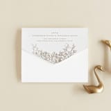 "Engraved Flowers" - Savvy Wedding Invitations in Cotton by Phrosné Barwood - Closed