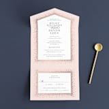 "Love Story" - Savvy Wedding Invitations in Rose by Jennifer Postorino - Open
