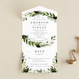 "Vines of Green" - Savvy Wedding Invitations in Fern by Susan Moyal - Open