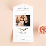 "laurel monogram" - Savvy Wedding Invitations in Cotton by Stacey Meacham - Open