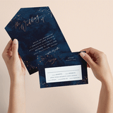 "Cosmos" - Savvy Wedding Invitations in Midnight by Hooray Creative - Animated View