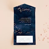 "Cosmos" - Savvy Wedding Invitations in Midnight by Hooray Creative - Open
