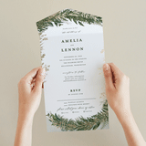 "Fresh Vines" - Savvy Wedding Invitations in Fern by Susan Moyal - Foil Interior