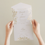 "Idyllic" - Savvy Wedding Invitations in Petal by Design Lotus - Foil Interior