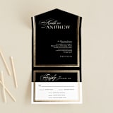 "Formal" - Savvy Wedding Invitations in Onyx by Jessica Williams - Open