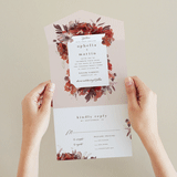 "Autumn Hymnal" - Savvy Wedding Invitations in Blush by Leah Bisch - Foil Interior