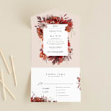 "Autumn Hymnal" - Savvy Wedding Invitations in Blush by Leah Bisch - Open