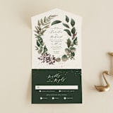 "evergreen" - Savvy Wedding Invitations in Shamrok by Leah Bisch - Open