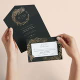 "Gather" - Savvy Wedding Invitations in Ebony by Leah Bisch - Animated View