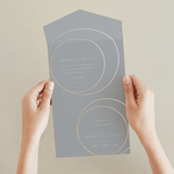 "lili" - Savvy Wedding Invitations in Ash by Lori Wemple - Foil Interior
