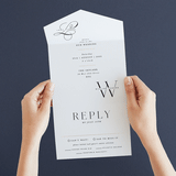 "Initially Yours" - Savvy Wedding Invitations in Salt by Hooray Creative - Foil Interior