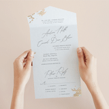 "far and away" - Savvy Wedding Invitations in Lily by Design Lotus - Foil Interior