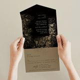 "fairytale dust" - Savvy Wedding Invitations in Midnight by Phrosné Barwood - Foil Interior
